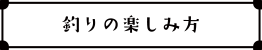 釣りの楽しみ方